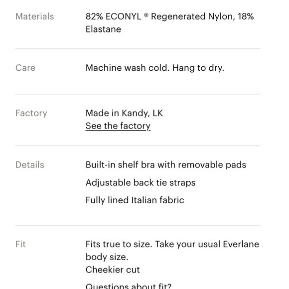 Everlane - The String One-Piece Swimsuit - Medium - Picture 6 of 7